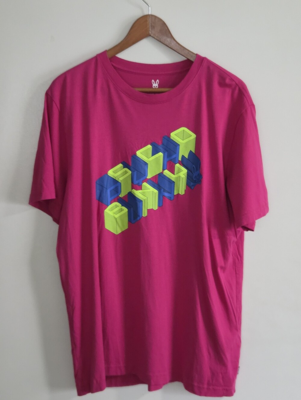 Psycho Bunny Jaxson 3D T-Shirt Size L Pink